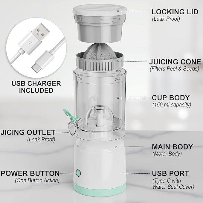 🍊 Electric Citrus Juicer – Fresh Juice Anywhere, Anytime! - SHINE
