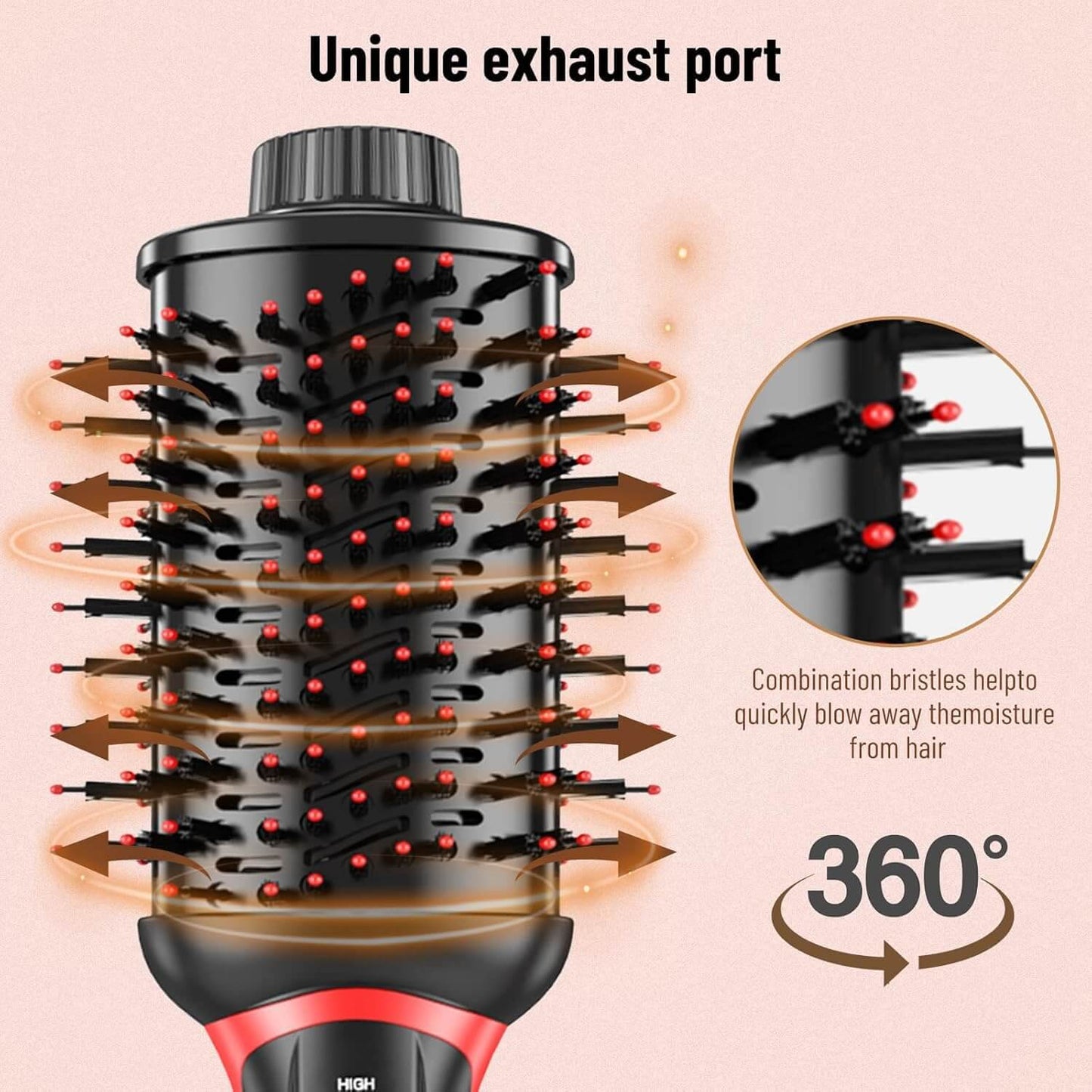 💨 5-in-1 Hot Air Brush – Dry, Style & Shine in One Step! - SHINE