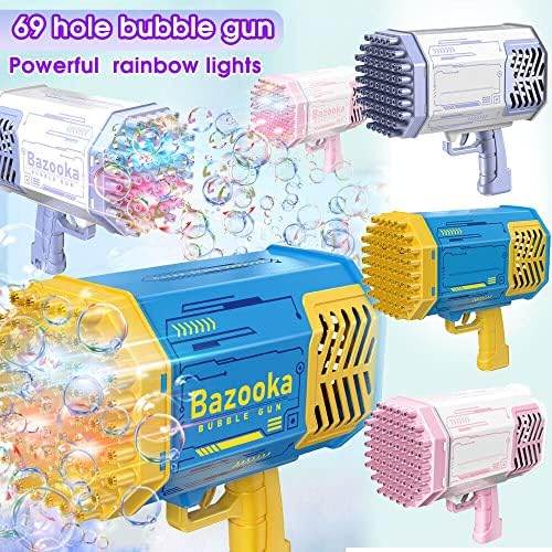 🫧 PAIE Bubble Gun – 69-Hole Bubble Blast Fun! 💙 - SHINE