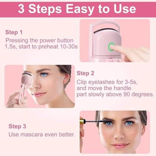 💖 Heated Eyelash Curler – Flawless Curls That Last All Day - SHINE