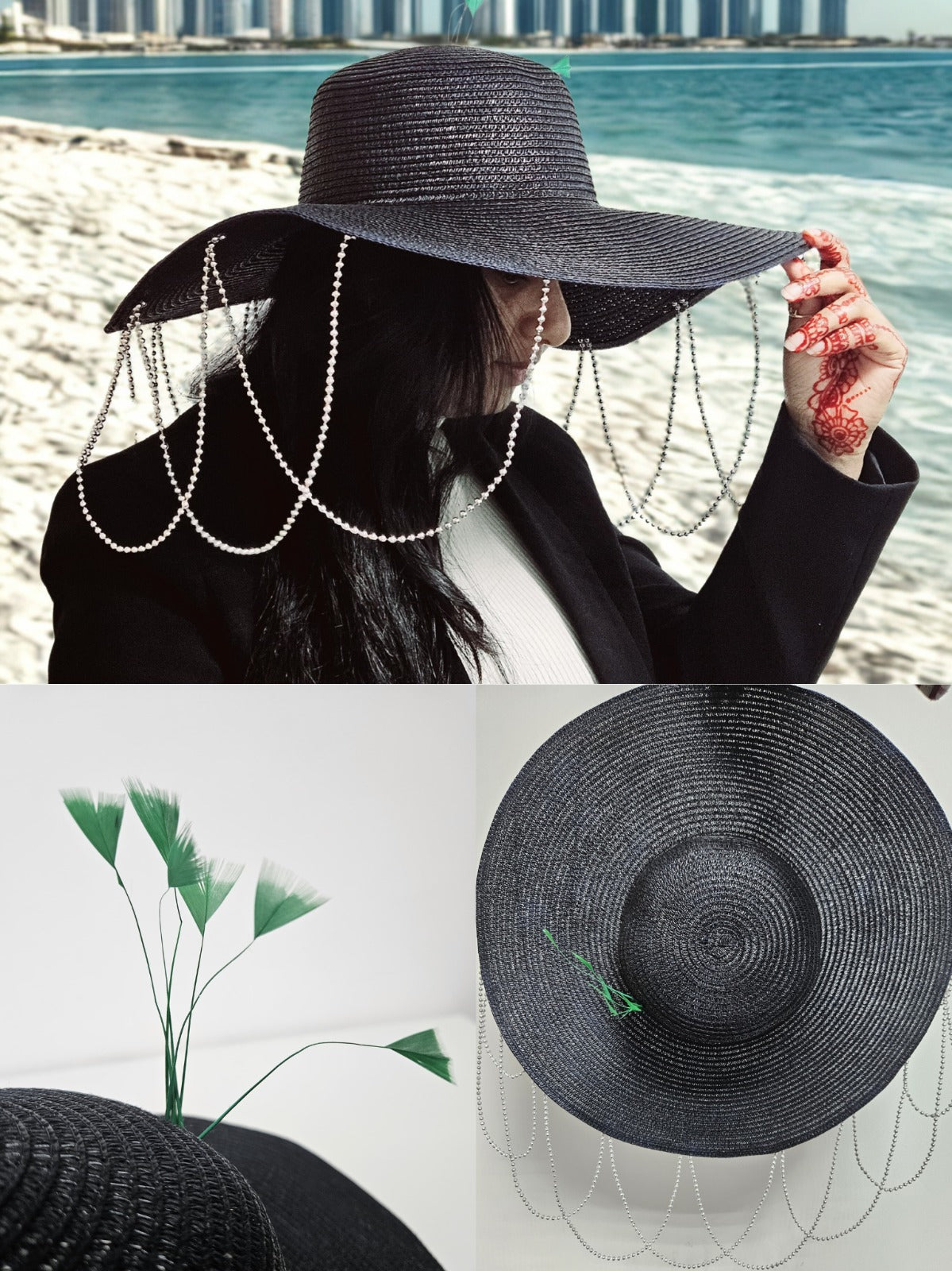 Pearl Chain Fashion Hat – Sophisticated. Stylish. Stunning