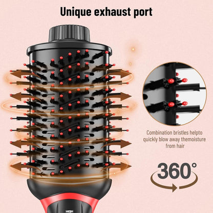 💨 5-in-1 Hot Air Brush – Dry, Style &amp; Shine in One Step! - SHINE