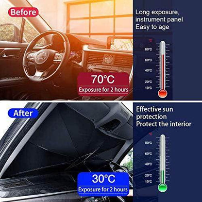 ☀️ Car Windshield Sun Shade Umbrella – Instant Heat Shield for Your Car! - SHINE