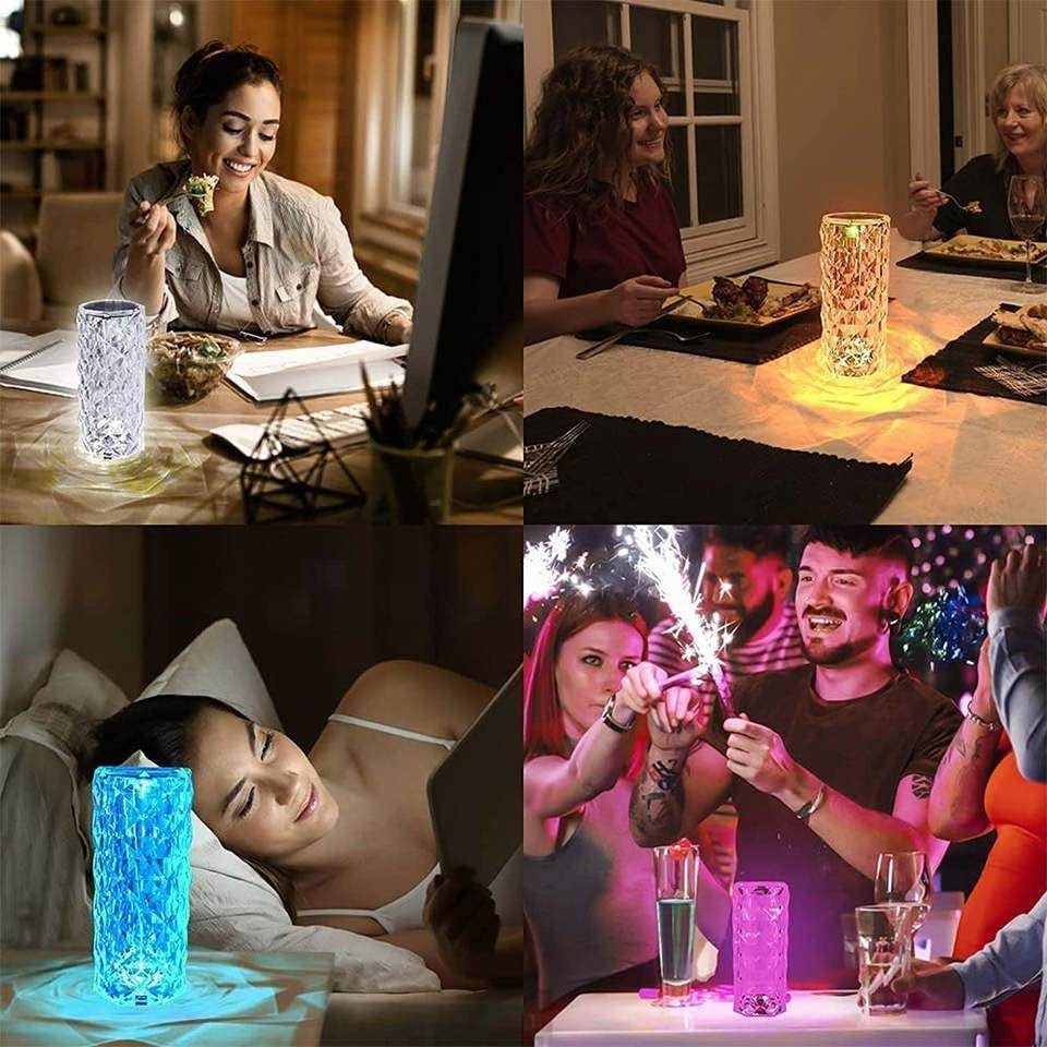 💎 Crystal Rose Diamond Lamp – Elegance That Glows - SHINE