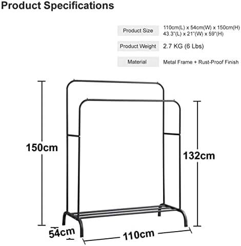 👗 Double Rod Garment Rack – Stylish, Sturdy &amp; Space-Saving - SHINE
