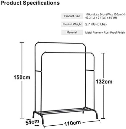 👗 Double Rod Garment Rack – Stylish, Sturdy &amp; Space-Saving - SHINE