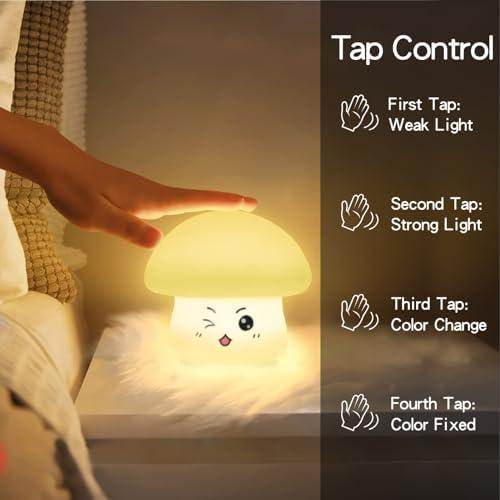 🍄 Rechargeable Mushroom Night Light – A Magical Glow for Sweet Dreams - SHINE