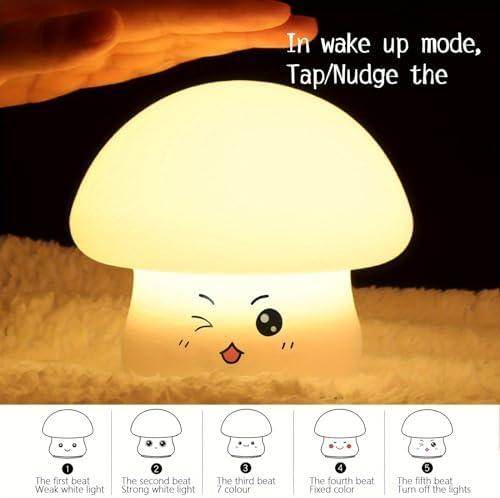 🍄 Rechargeable Mushroom Night Light – A Magical Glow for Sweet Dreams - SHINE
